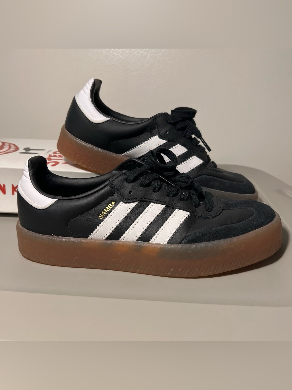 adidas Samba Platform Black White Gum Low-Top Sneakers